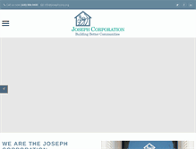 Tablet Screenshot of josephcorporation.org